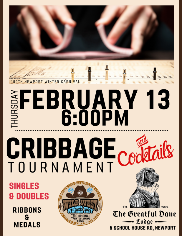 Cribbage and Cocktails Feb 13 6pm Greatful Dane Lodge