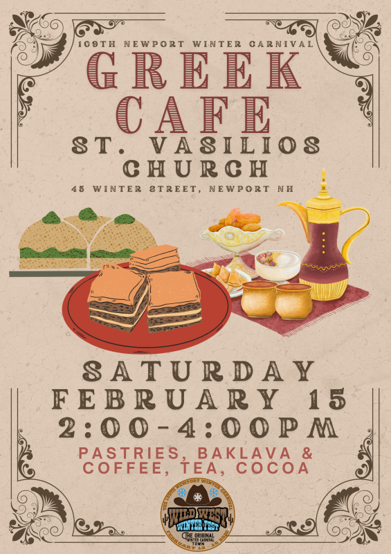 Greek Cafe Saturday Feb 15 2pm