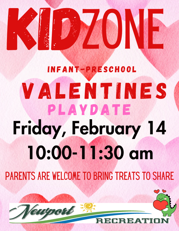 Valentines Play date for Kidzone Friday 10am