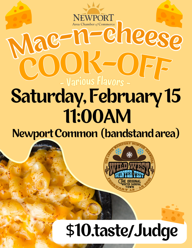 Mac n Cheese Cookoff Saturday Feb 15 11am